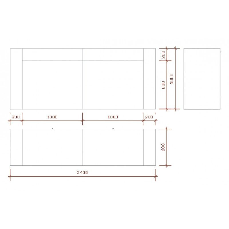 Image 2 : Wooden store counter, white color ...