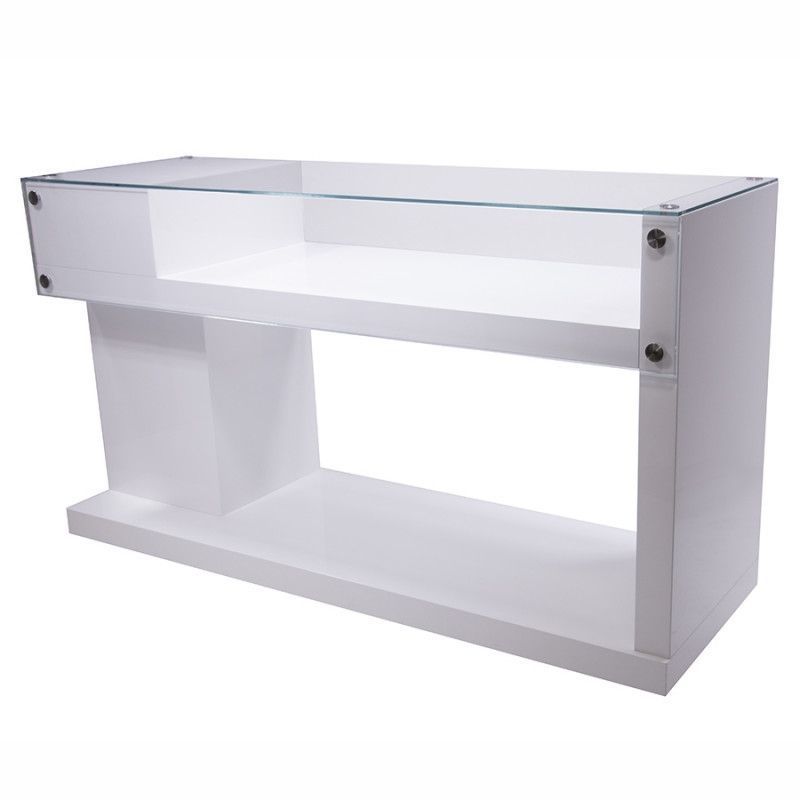 Counter for store with glass shelves : Mobilier shopping