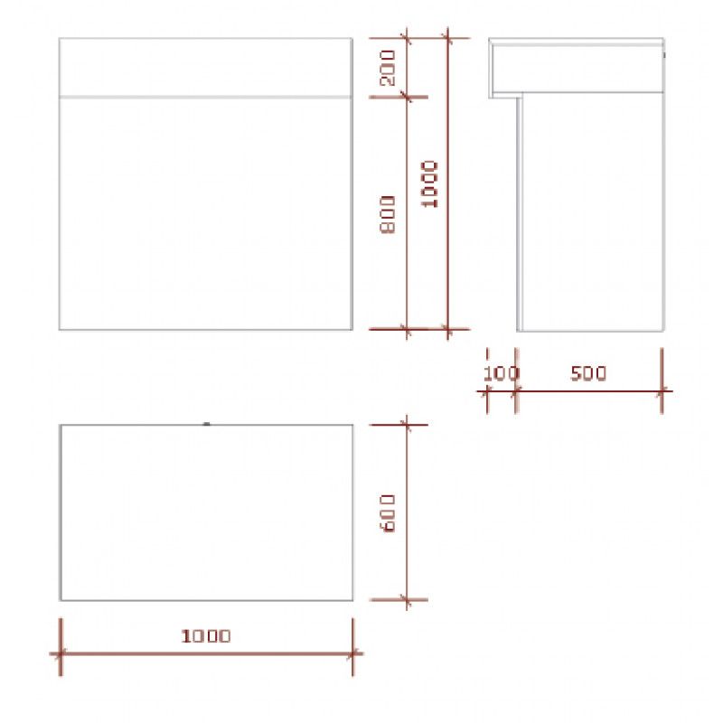 Image 2 : counter unit 100 cm wide ...