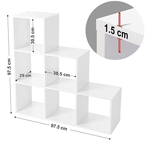 Image 2 : Cubes de rangement blanc 6 ...
