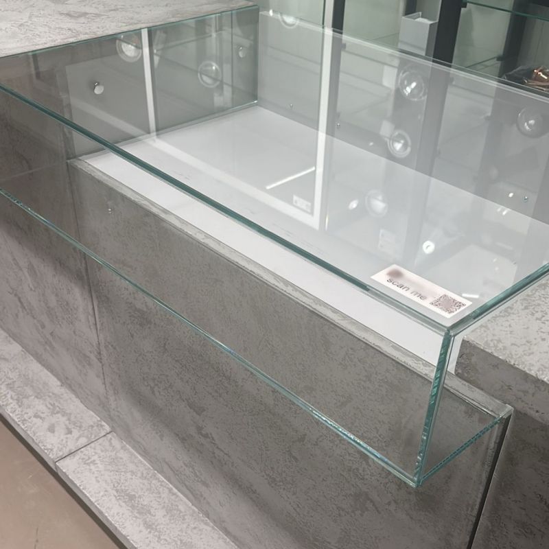 Image 4 : Modern curved store counter glossy ...