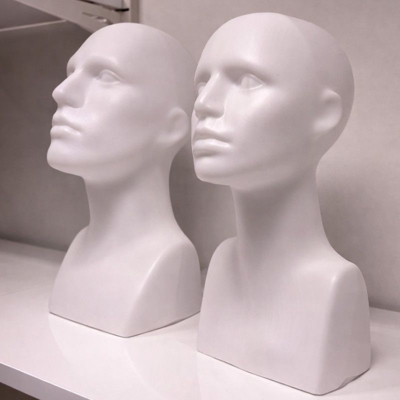 Image 3 : Damen schaufensterfiguren kopf im weiss ...
