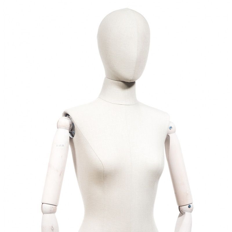 Image 1 : Weißes Weinlesefrauenfenstermannequin mit Basis ...