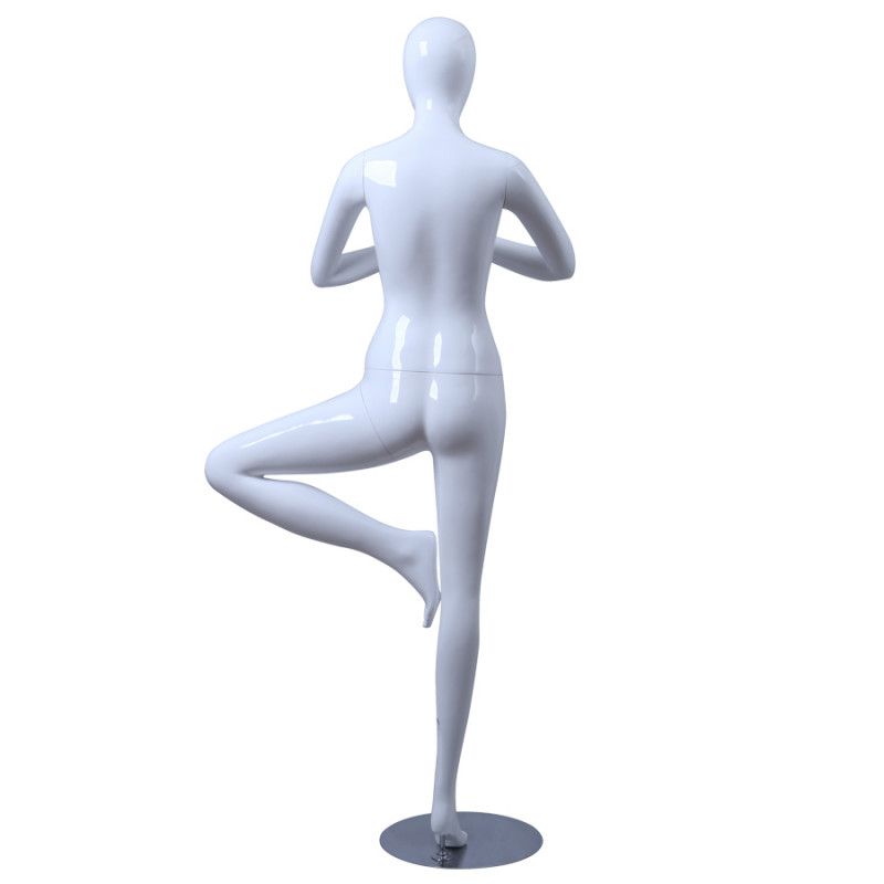 Image 5 : Schaufensterfiguren sport yoga - weiß mit ...