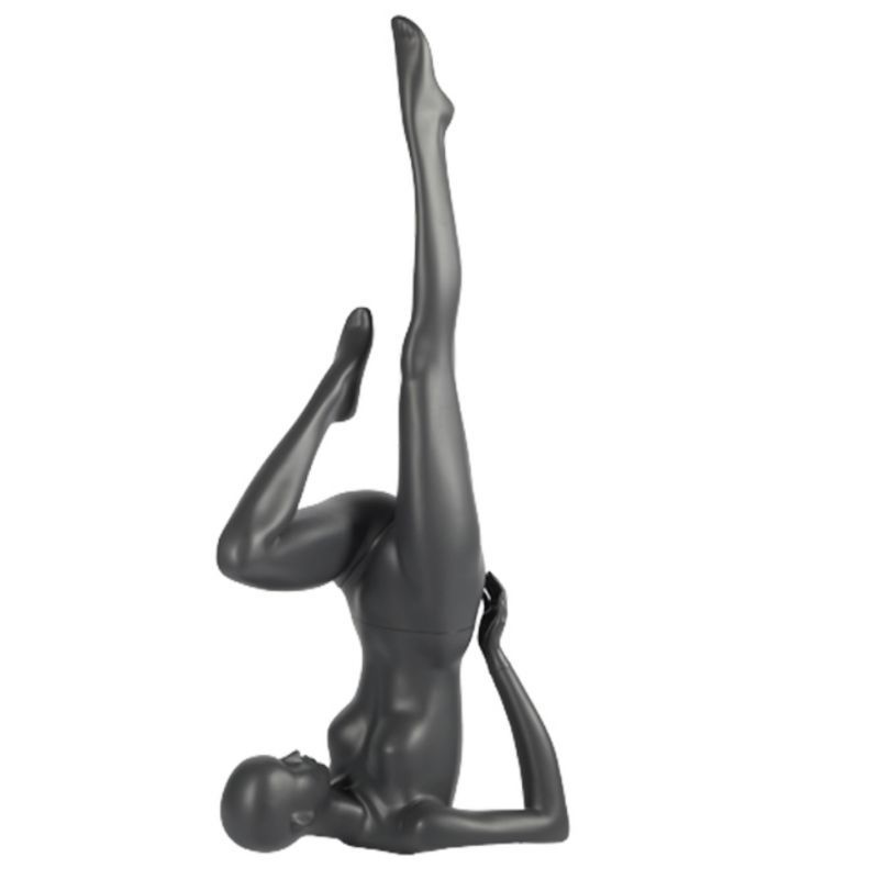 Damen schaufensterpuppen yoga grau farben : Mannequins vitrine