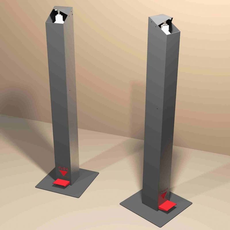 Dispenser gel idroalcolico con comando a pedal : securite shopping