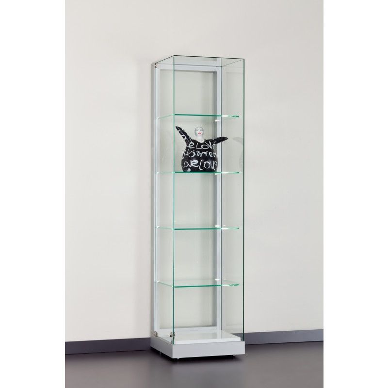 Display cabinet in glass with 4 shelves : Vitrine