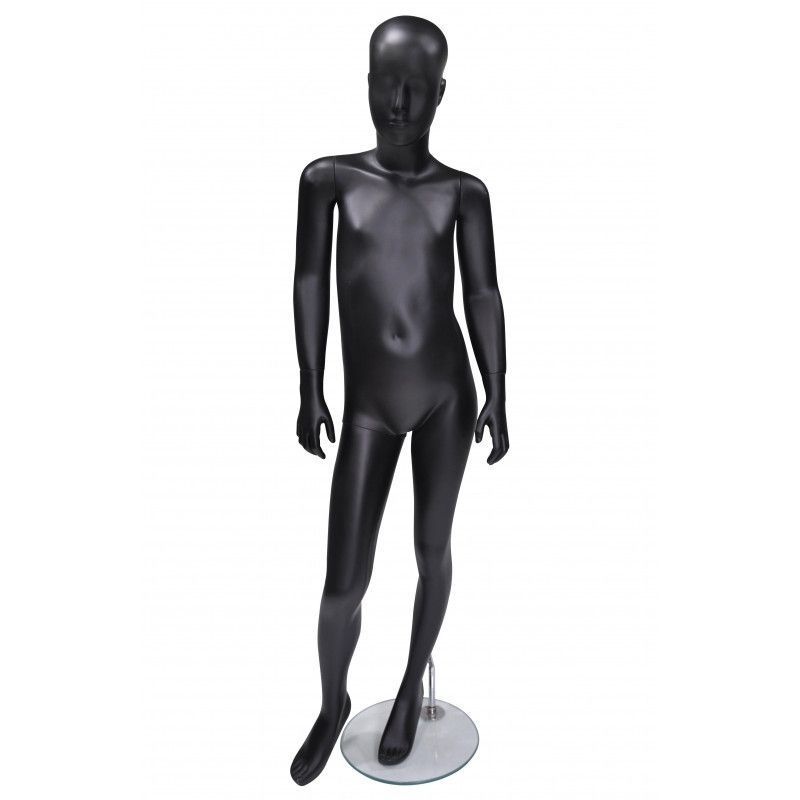 Display child mannequins 10 years old black finish : Mannequins vitrine