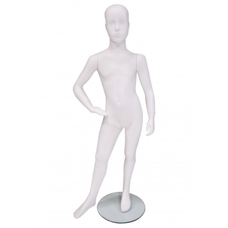 Display child mannequins 6 years old white color : Mannequins vitrine