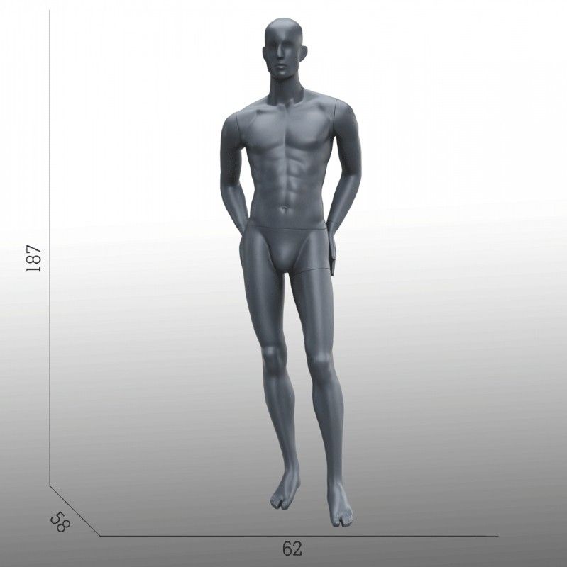 Display mannequin abstract grey : Mannequins vitrine