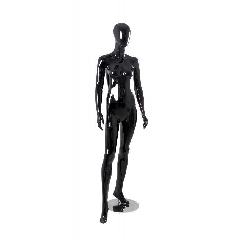 Display mannequins black glossy abstract face : Mannequins vitrine