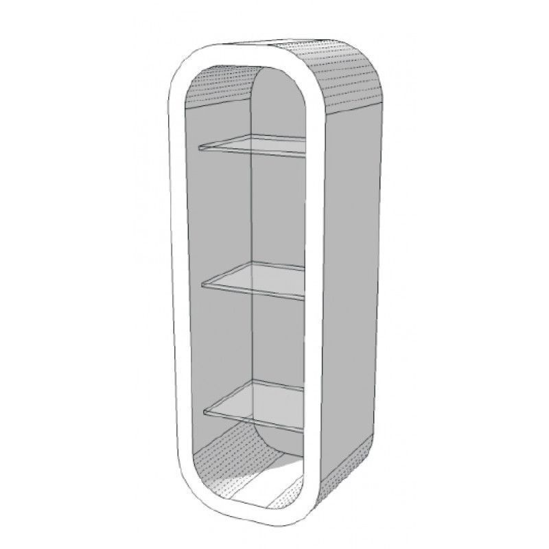 Display shelves white gloss S-S-VEC-004 : Presentoirs shopping