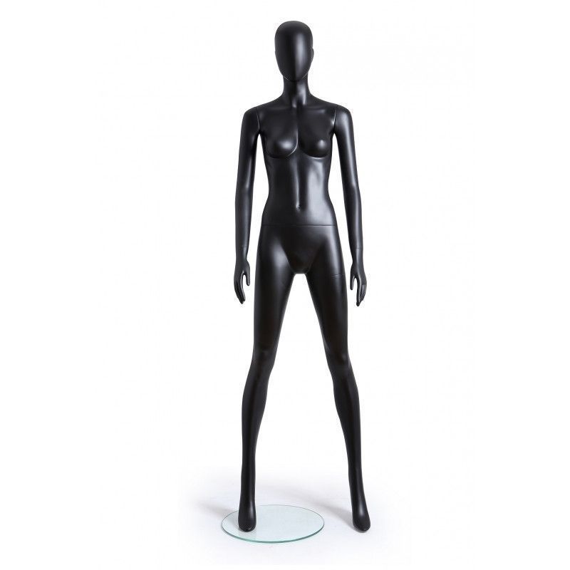 Display urban female mannequin black mat : Mannequins vitrine