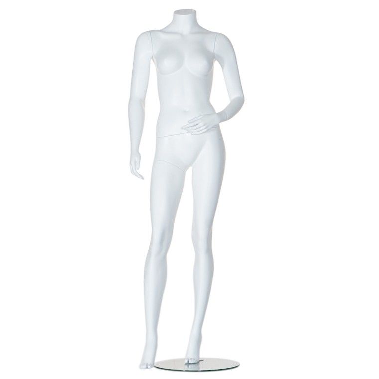 Display woman mannequin white without head matte finis : Mannequins vitrine