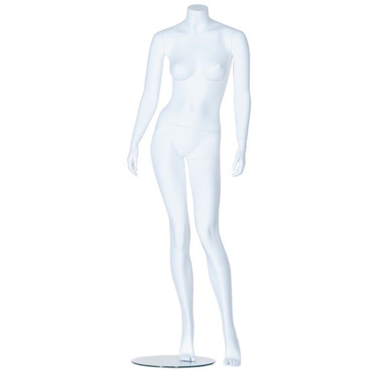 Display woman mannequin white headless : Mannequins vitrine