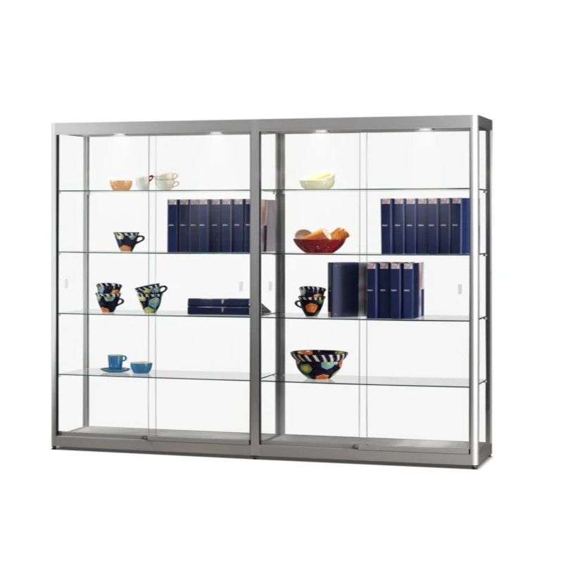 Doble ventana de cristal columna empapada plata : Mobilier shopping