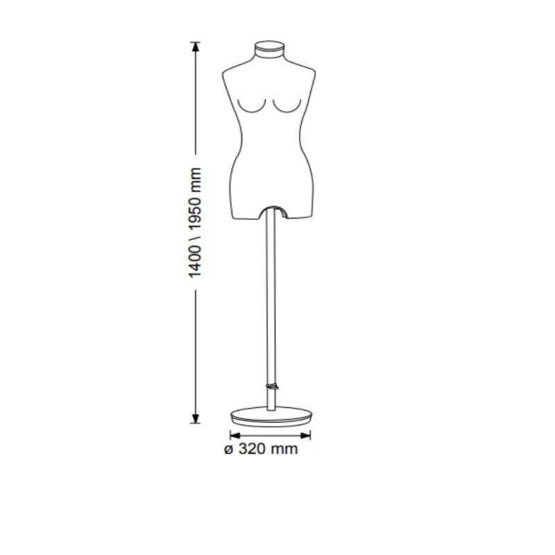 Image 1 : Busto modello donna in elasthanne ...