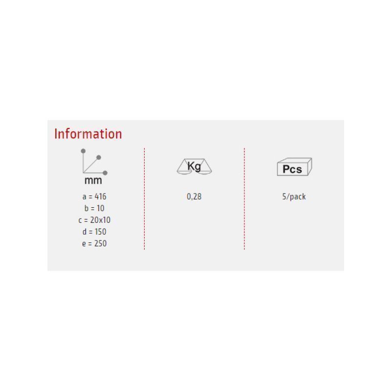 Image 1 : Doppelte Frontleiste aus goldfarbenem Aluminium ...