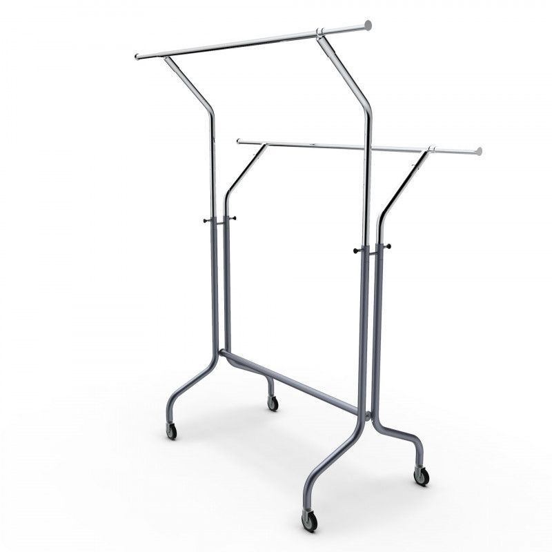 Image 1 : Double clothing rail for stores ...