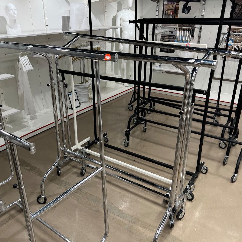 Image 2 : Double clothing rail for stores ...