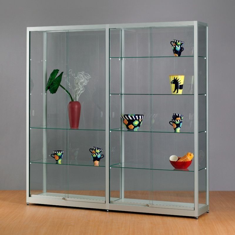 Double window showcase in glass 2 meter : Vitrine