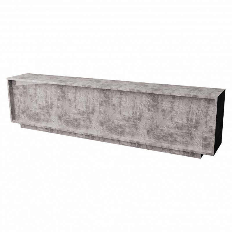 Store counter grey concrete 310 cm : Comptoirs shopping
