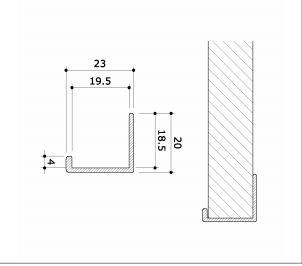 Image 1 : edges for slatwall black 120cm ...