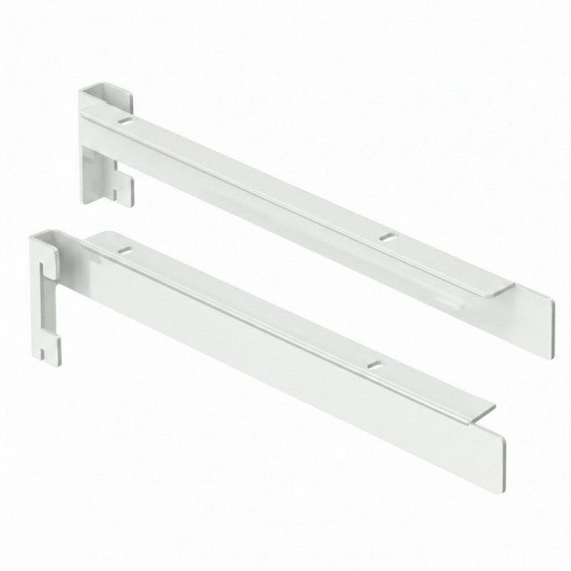 Equerres de suspension blanche tablette de gondoles : Presentoirs shopping