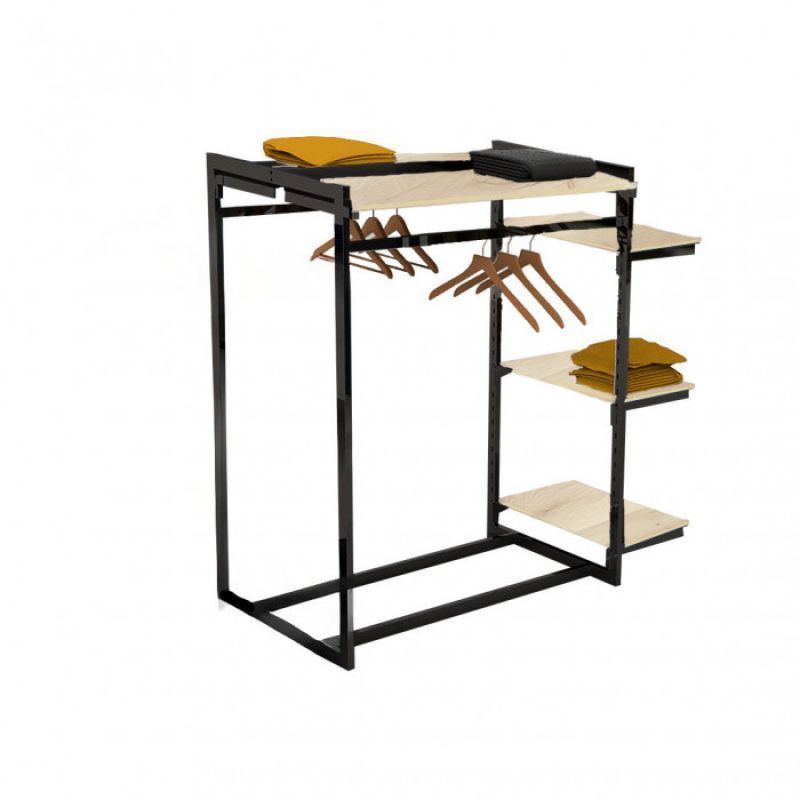 Espositore centrale in legno di quercia con ripiani : Portants shopping