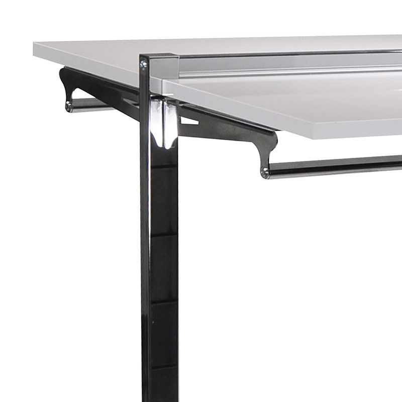 Image 1 : Espositore per scaffali cromato bianco ...