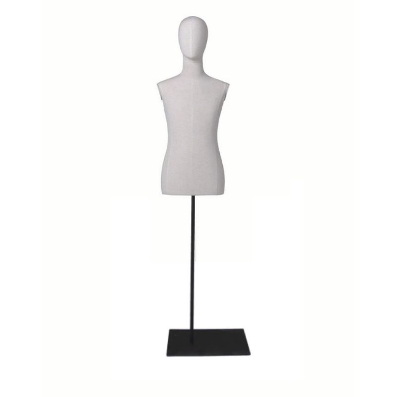 Fabric bust of man with head on black rectangle base : Bust shopping
