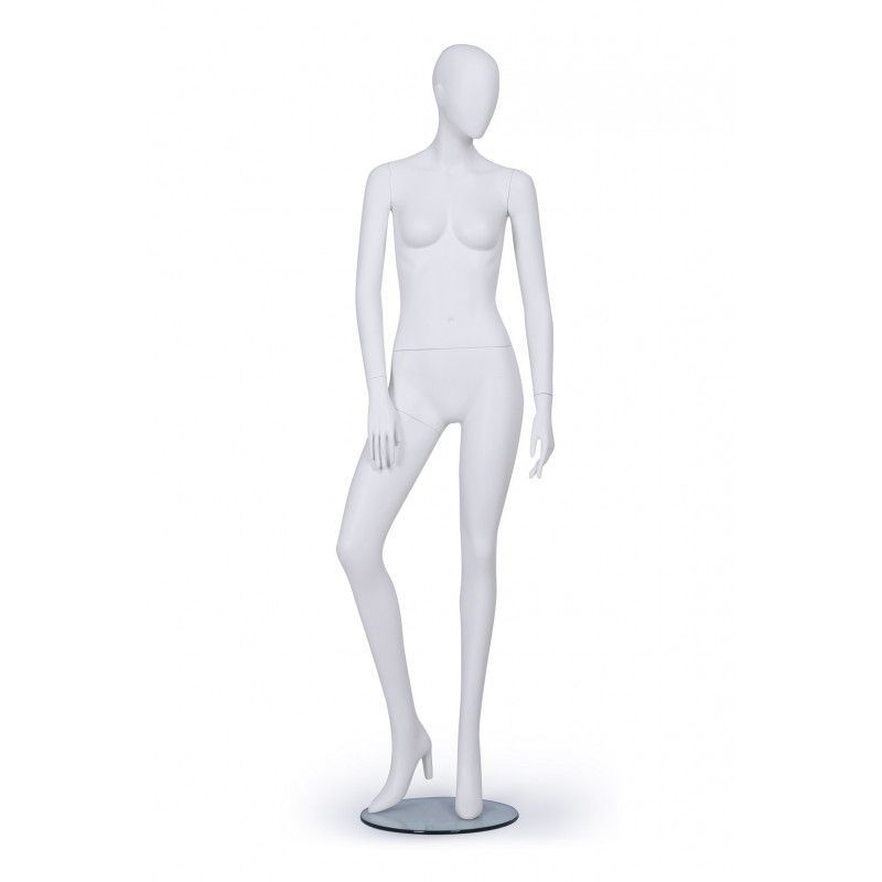 Faceless female mannequin white color