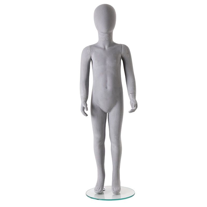 Faceless kid mannequins grey color 5-6 years old : Mannequins vitrine