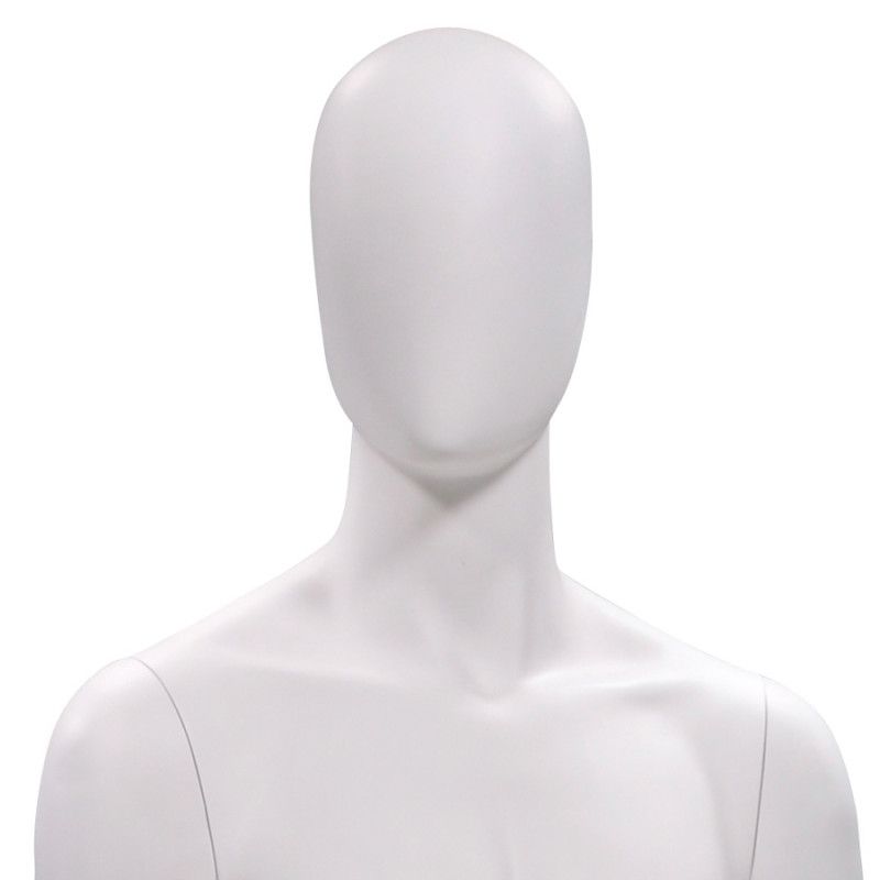Faceless Male Display Mannequin White Color 