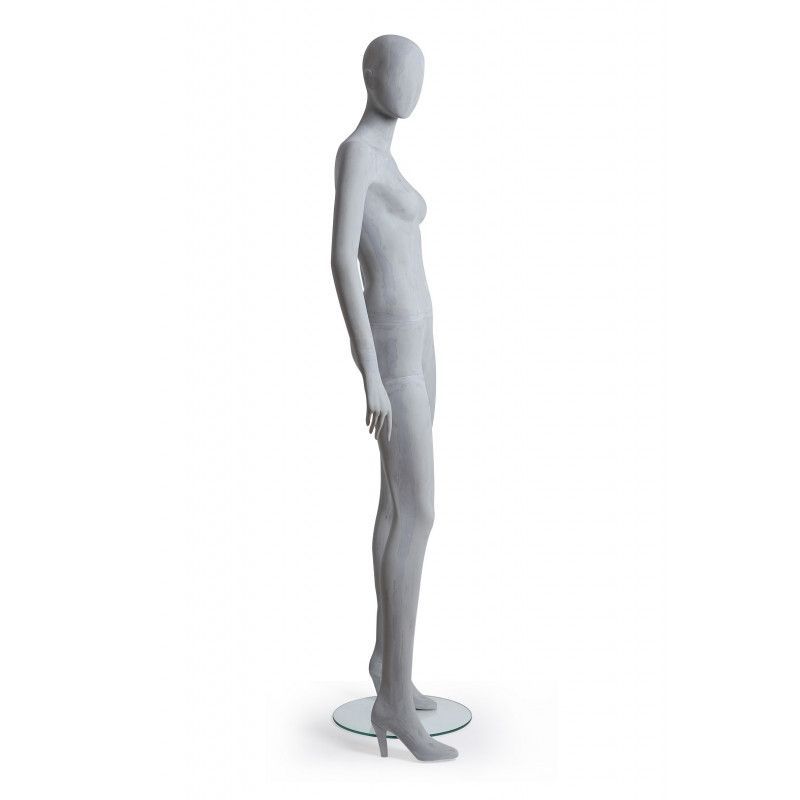Image 2 : Female window mannequin gray concrete ...