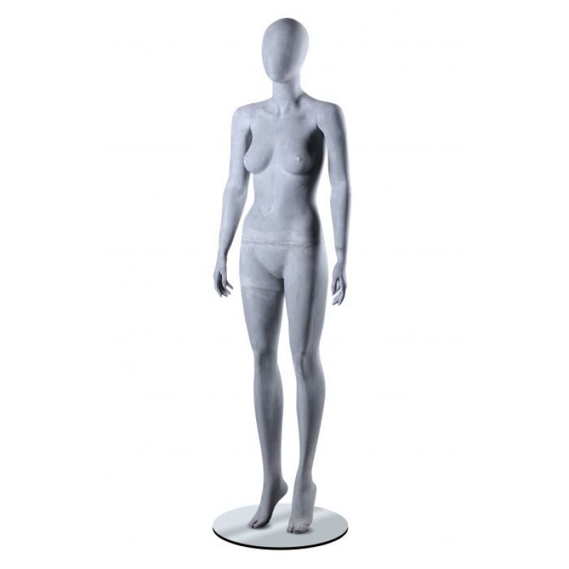 Female mannequin concrete finish : Mannequins vitrine