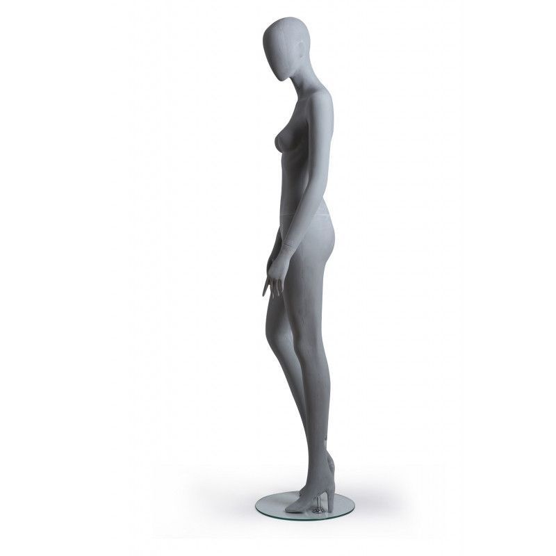 Image 2 : Female display mannequin in gray ...