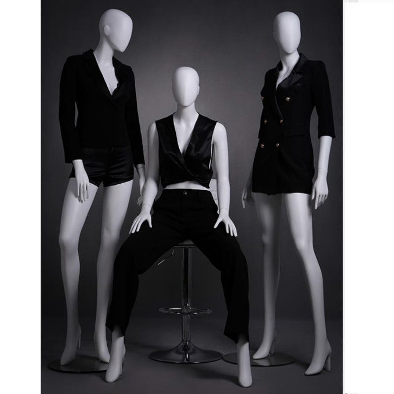 Female mannequins straight arms and legs withe color