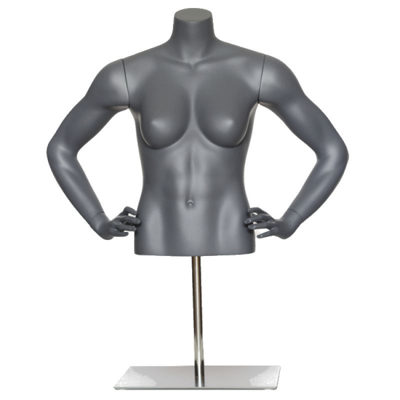 Female sport bust mannequins with base : Bust shopping