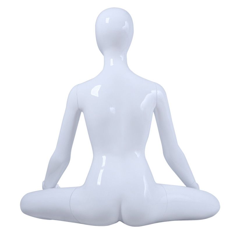 Mannequin femme sport yoga blanc brillant