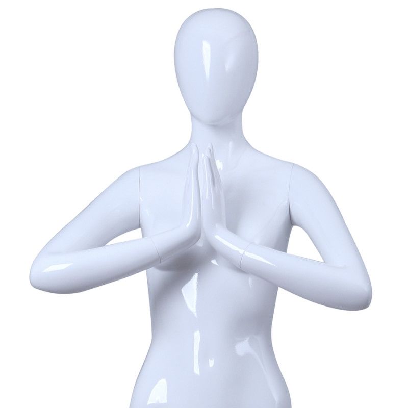 Image 1 : Mannequins sport yoga  - white finish ...