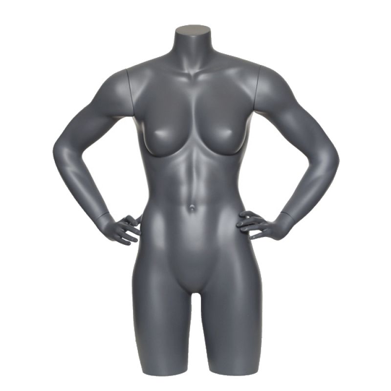 Female sport torso mannequins hands on hips : Bust shopping