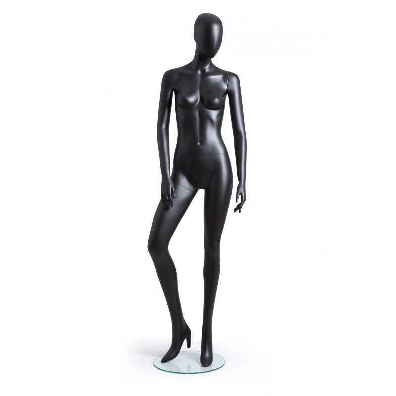 Female window mannequin faceless mat black : Mannequins vitrine