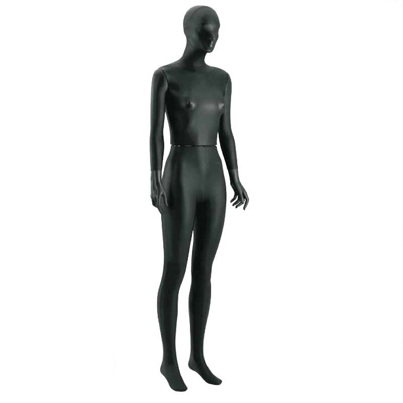 Female window mannequin with head covered in leather : Mannequins vitrine