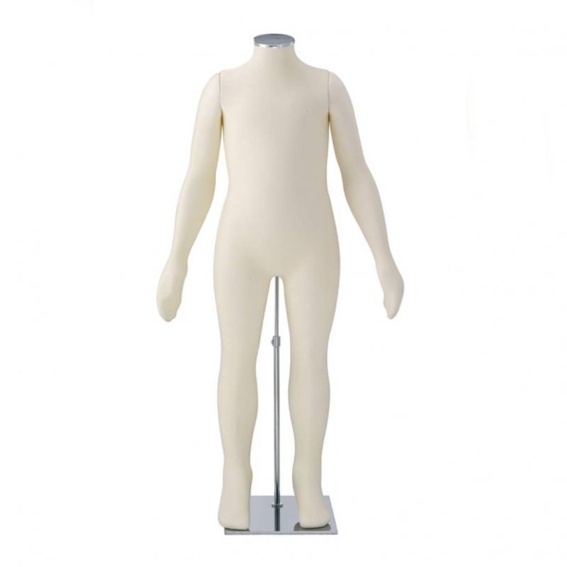 base included. MD-CW6YEG ROXYDISPLAY™ Egg Head 6 years old Childrens Mannequin with hands straight down 