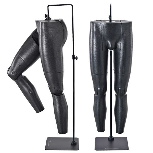 Flexible male mannequins legs with base : Mannequins vitrine
