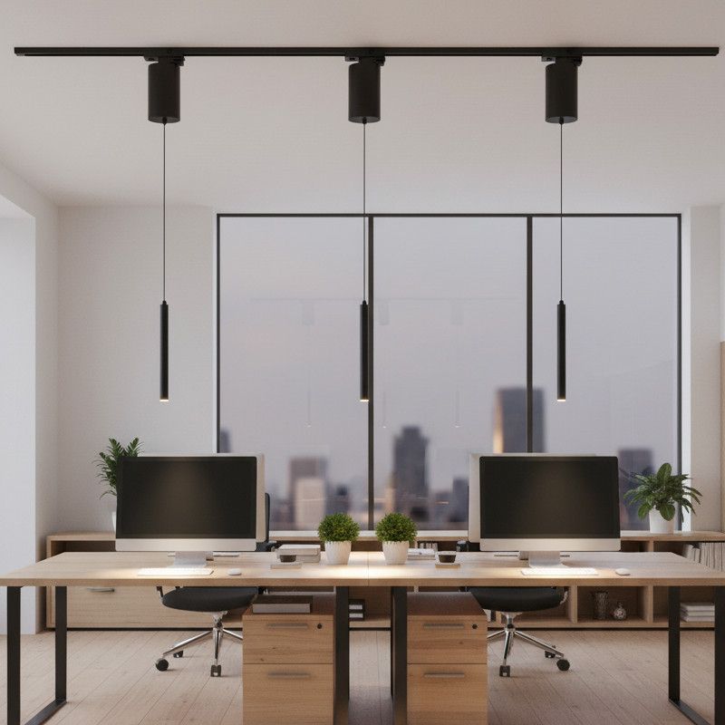 Image 1 : Foco LED negro compacto con ...