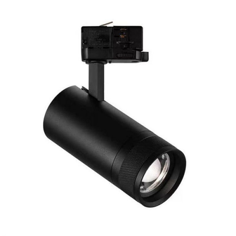 Foco LED negro orientable 3500K para carril trif&aacute;sico : Eclairage