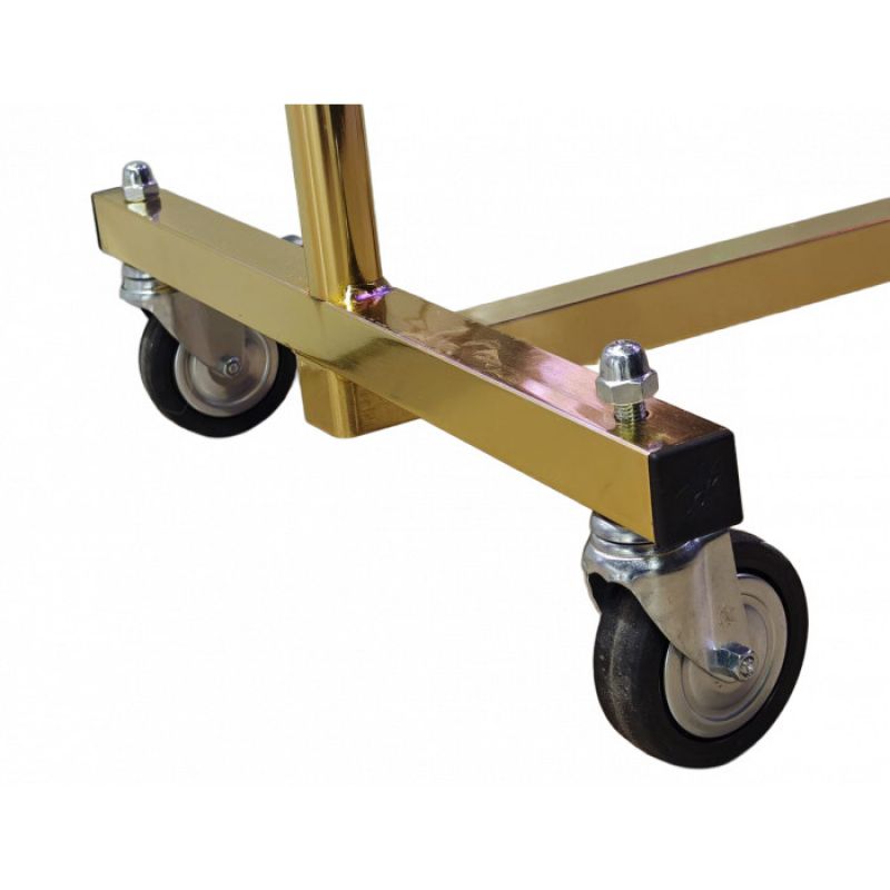 Image 2 : Golden folding steel rack, width ...