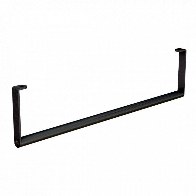 Front black metal bar for gondola : Presentoirs shopping